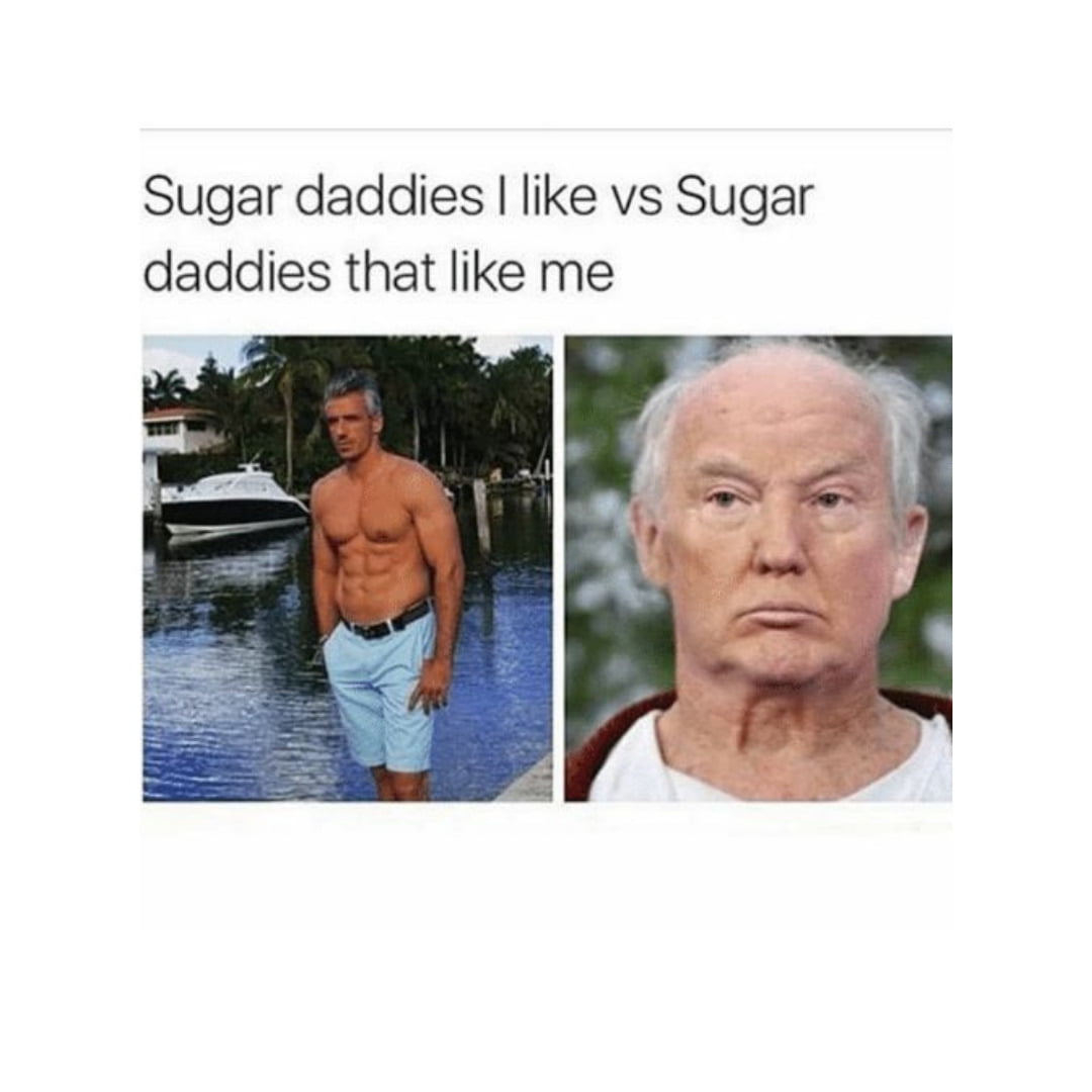 funny sugar baby meme